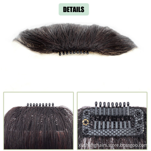 Popular Air Bangs Hairpiece Neat Thin 100% Real Human Hair Bangs Extensions Clip In Bangs Fringe For Women